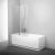 Шторка для ванны CVS2-100 левая белый+стекло Transparent Ravak в Курганинске