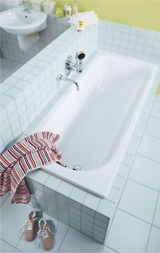Kaldewei Eurowa Verp. Стальная ванна 160*70*39, alpine white, без ножек, с отверстиями для ручек в Курганинске