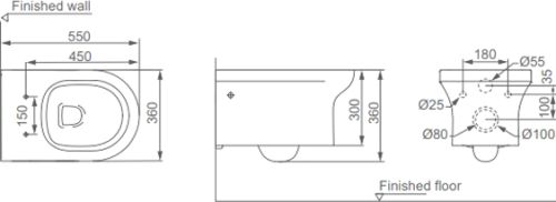 Унитаз подвесной STWORKI Хаммель HDC520WH с микролифтом в Курганинске