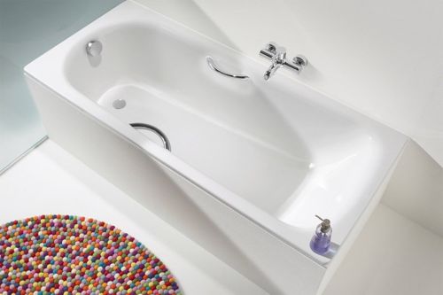 Kaldewei Eurowa Verp. Стальная ванна 150*70*39, alpine white, без ножек, с отверстиями для ручек в Курганинске
